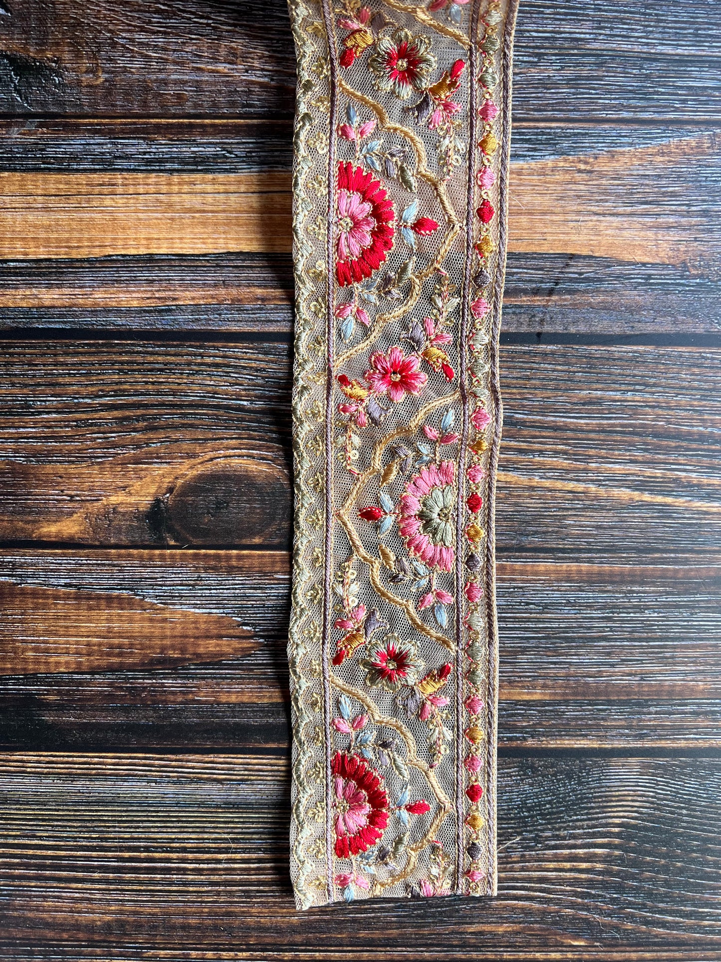 Rainbow India Embroidered Trim