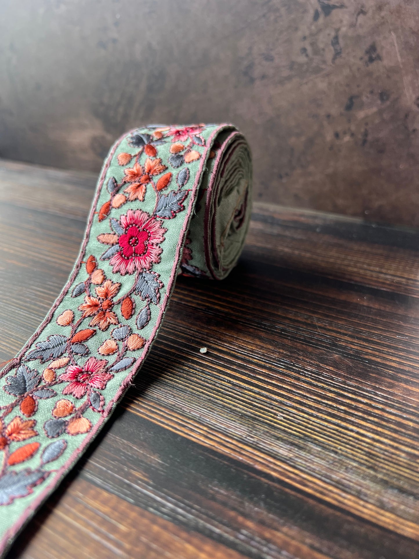 Turquoise Beauty embroidered Indian trim