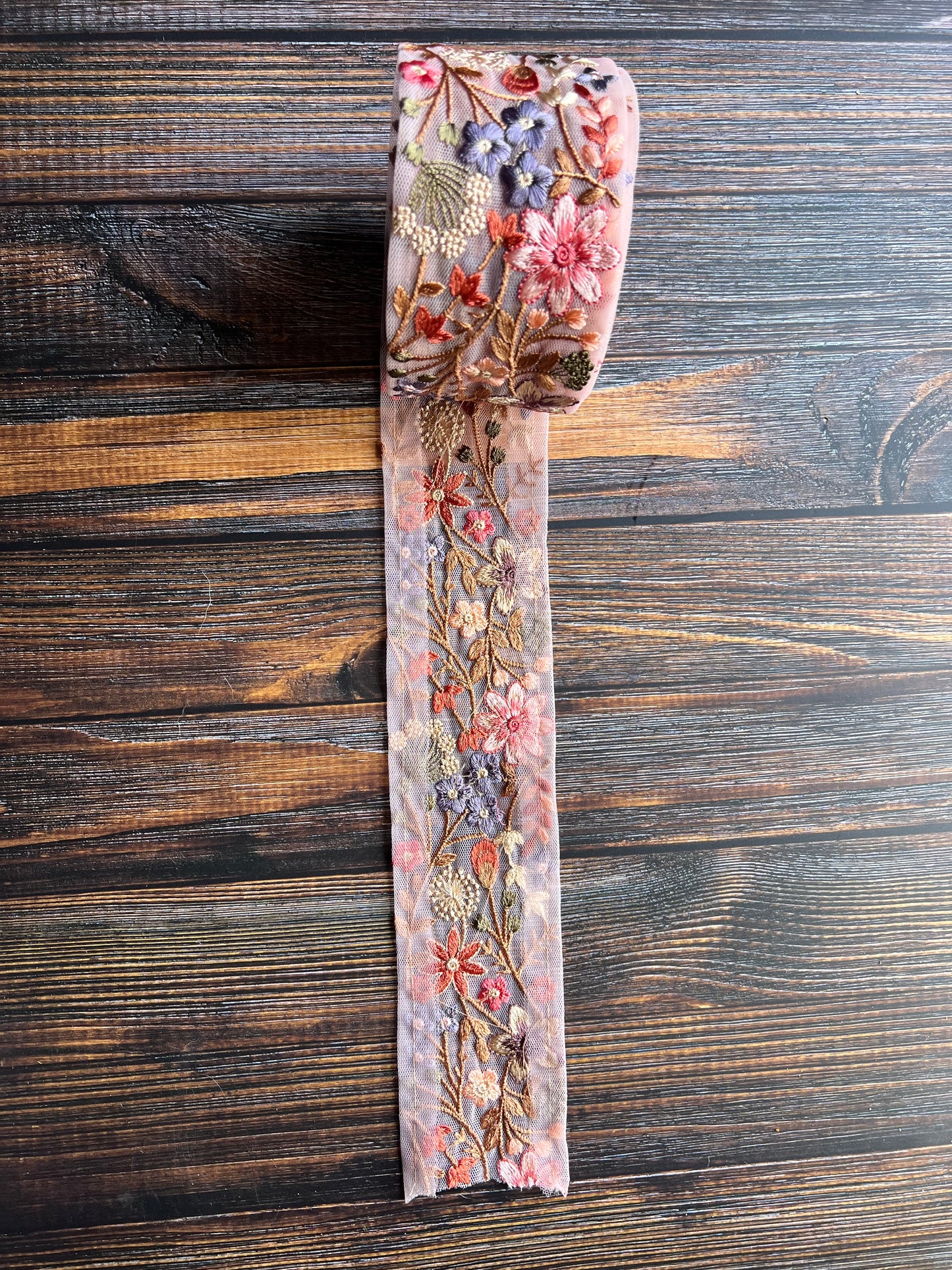 Autumn Foraging embroidered Indian trim