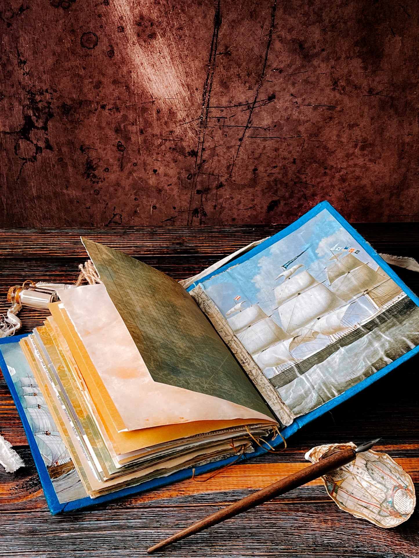 Blue nautical boat Journal