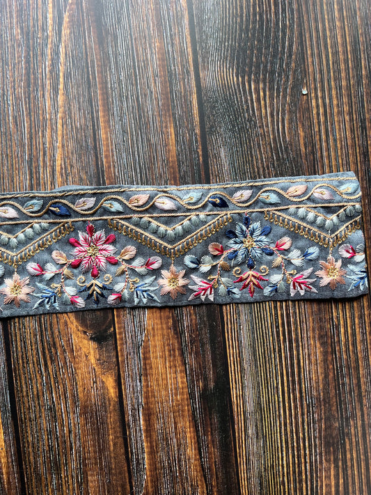 Misty Meadow Embroidered Indian Trim