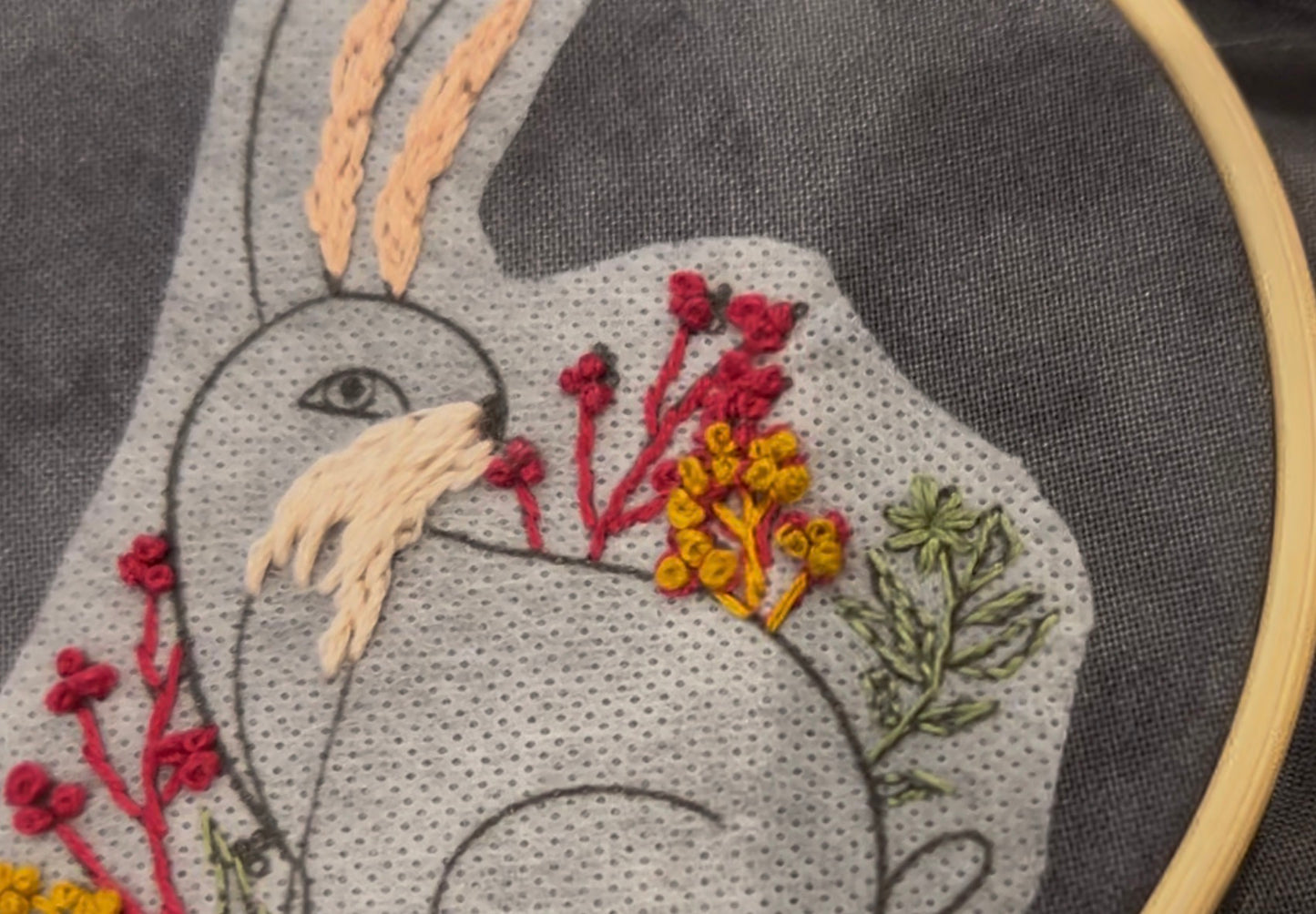 Folkio Rabbit Embroidery Kit