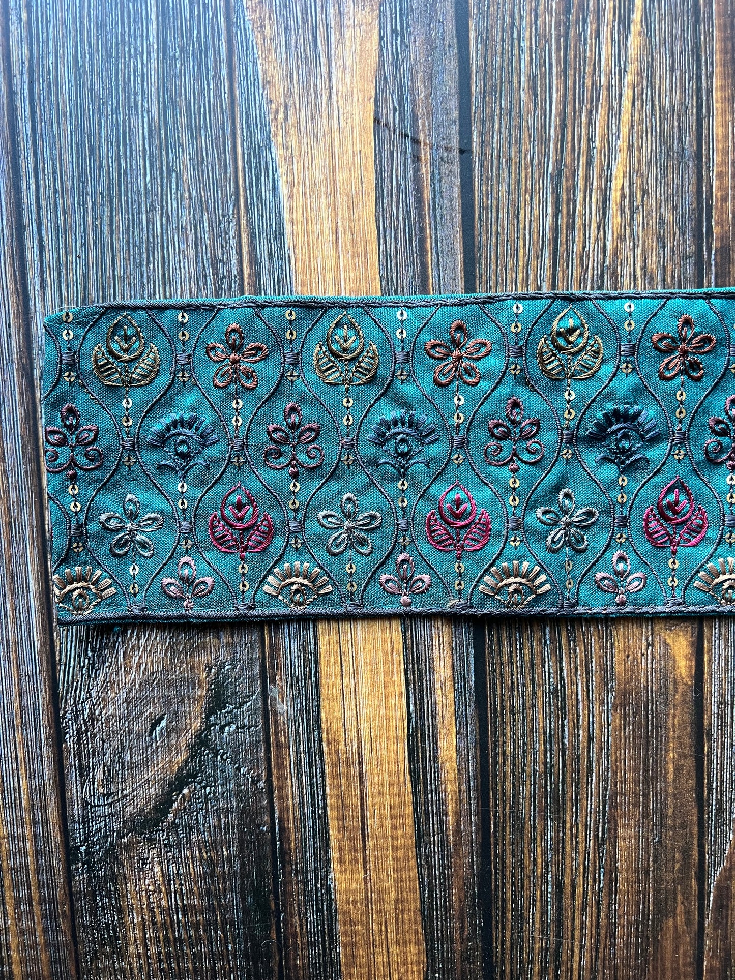 Turquoise wonder embroidered Indian trim