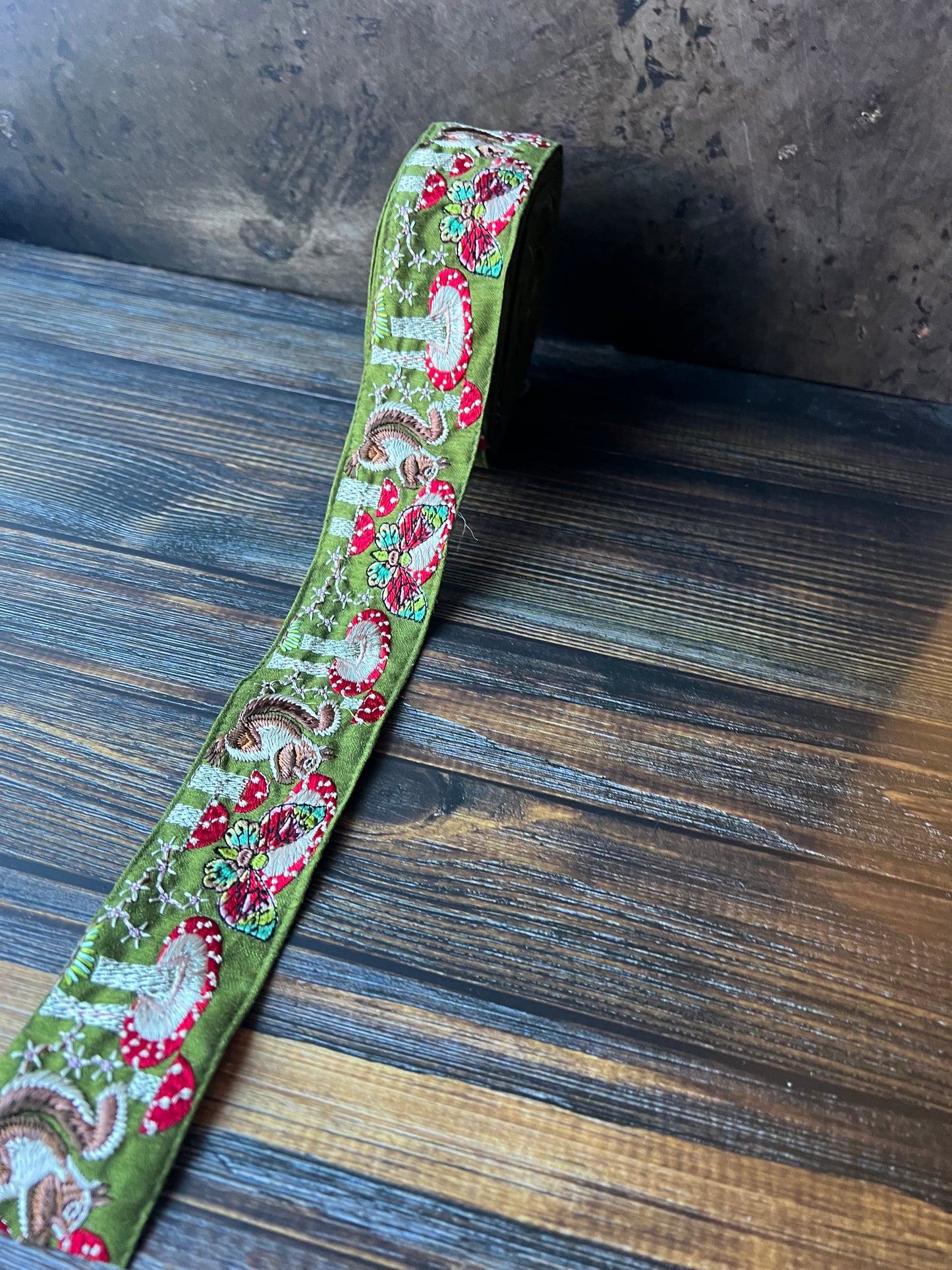 Mushroom Forest Embroidered Trim