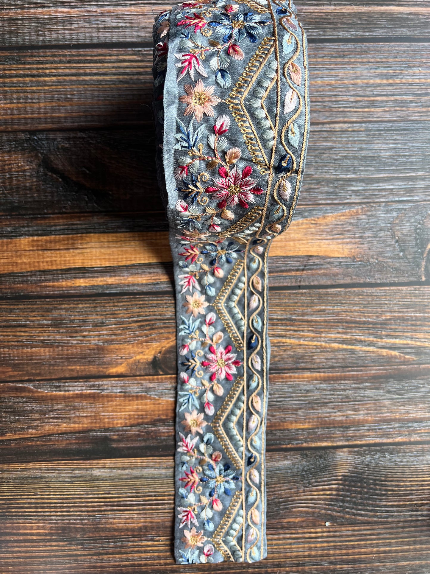 Misty Meadow Embroidered Indian Trim