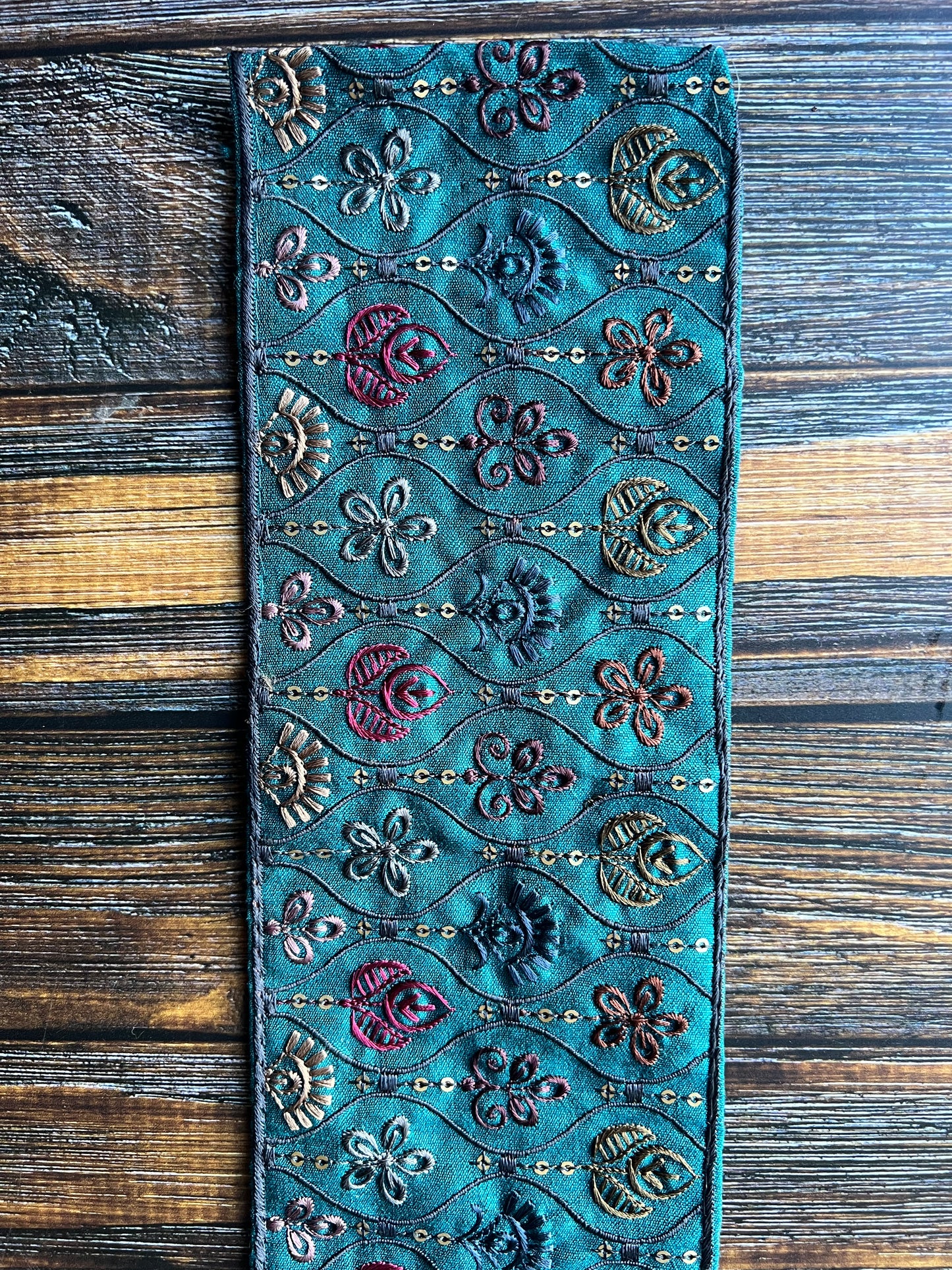Turquoise wonder embroidered Indian trim