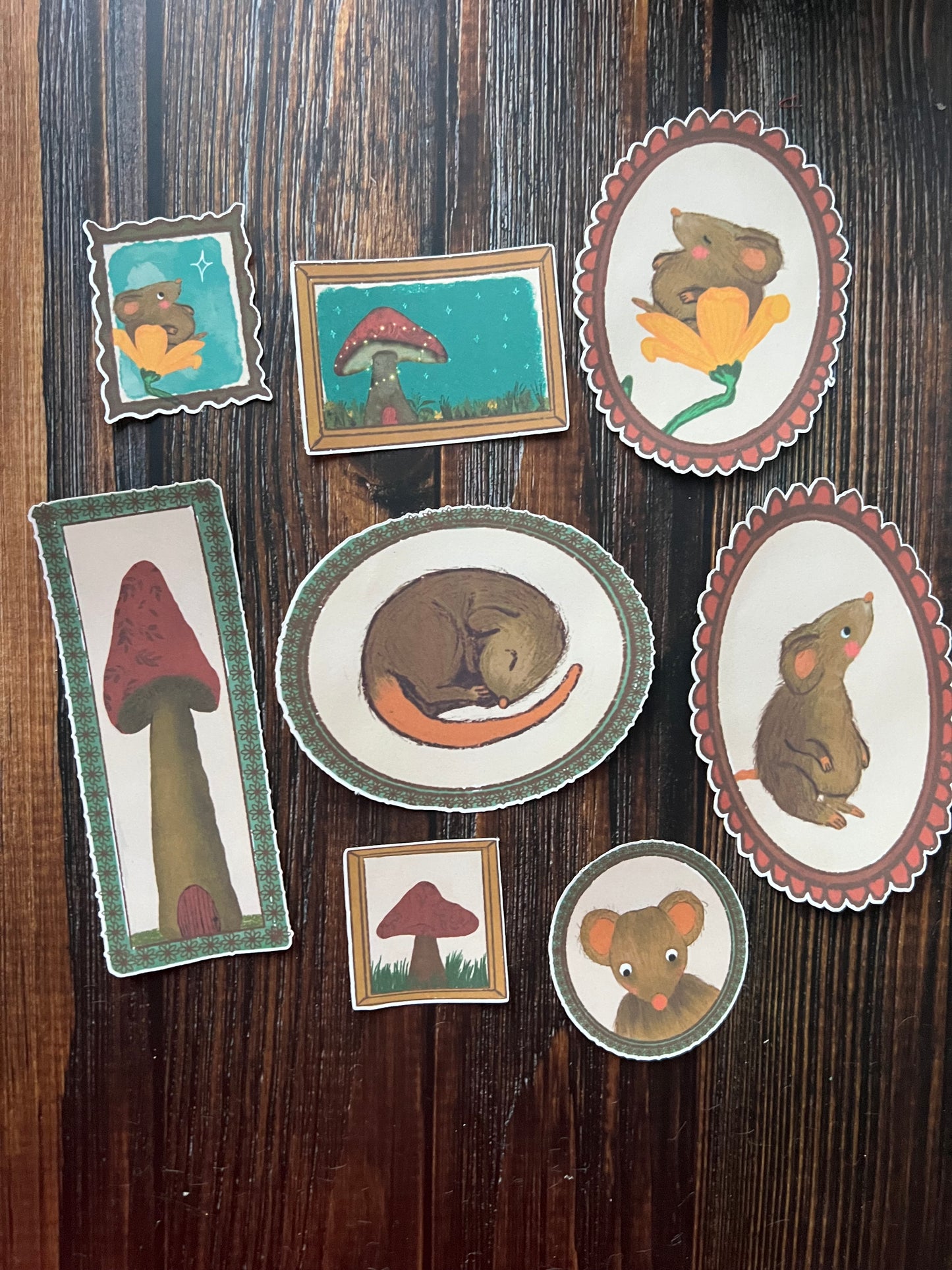 Mouse & Mushroom Sticker Packs