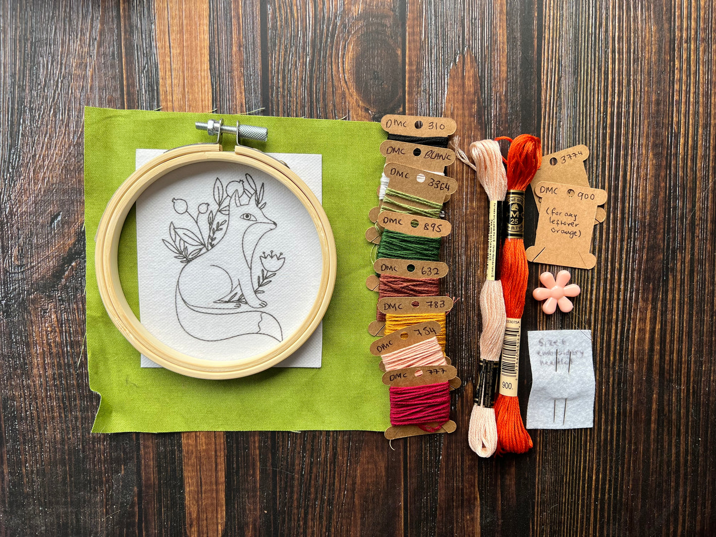 Folkio Fox Embroidery Kit