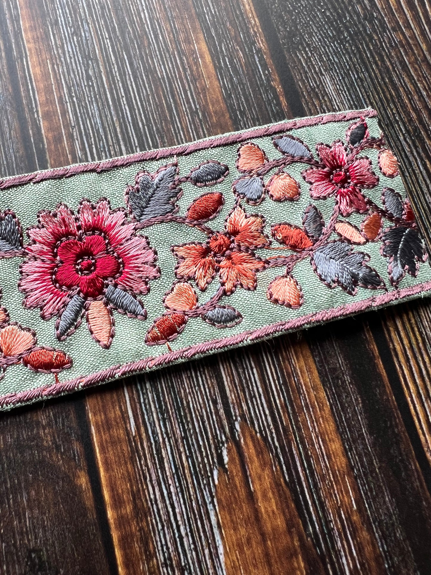 Turquoise Beauty embroidered Indian trim