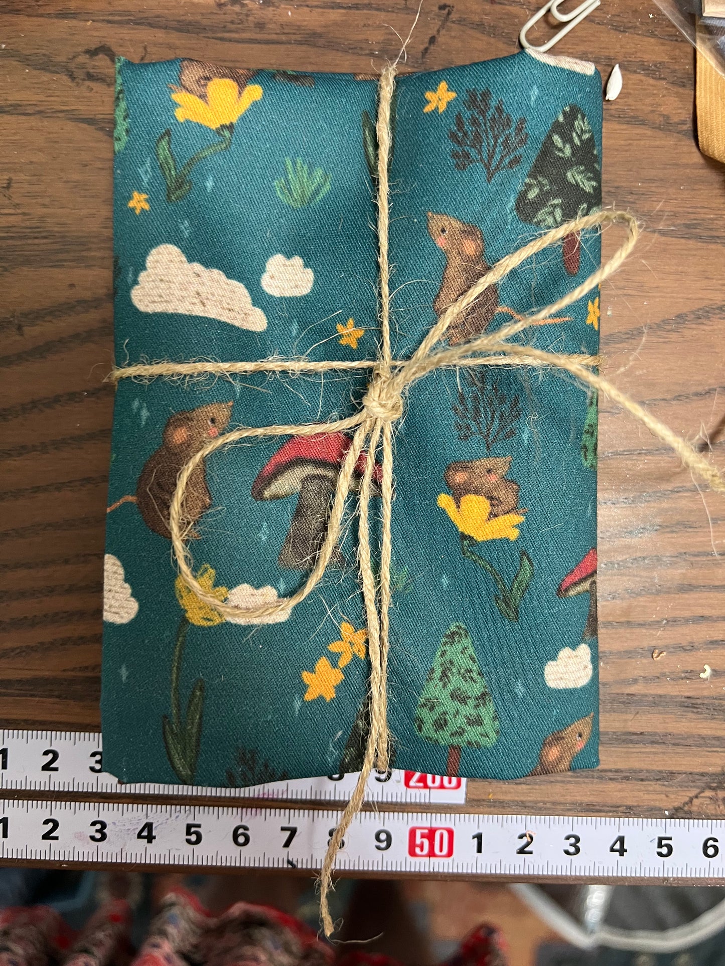 Original Pizzly Pages Mouse and Mushroom Fabric