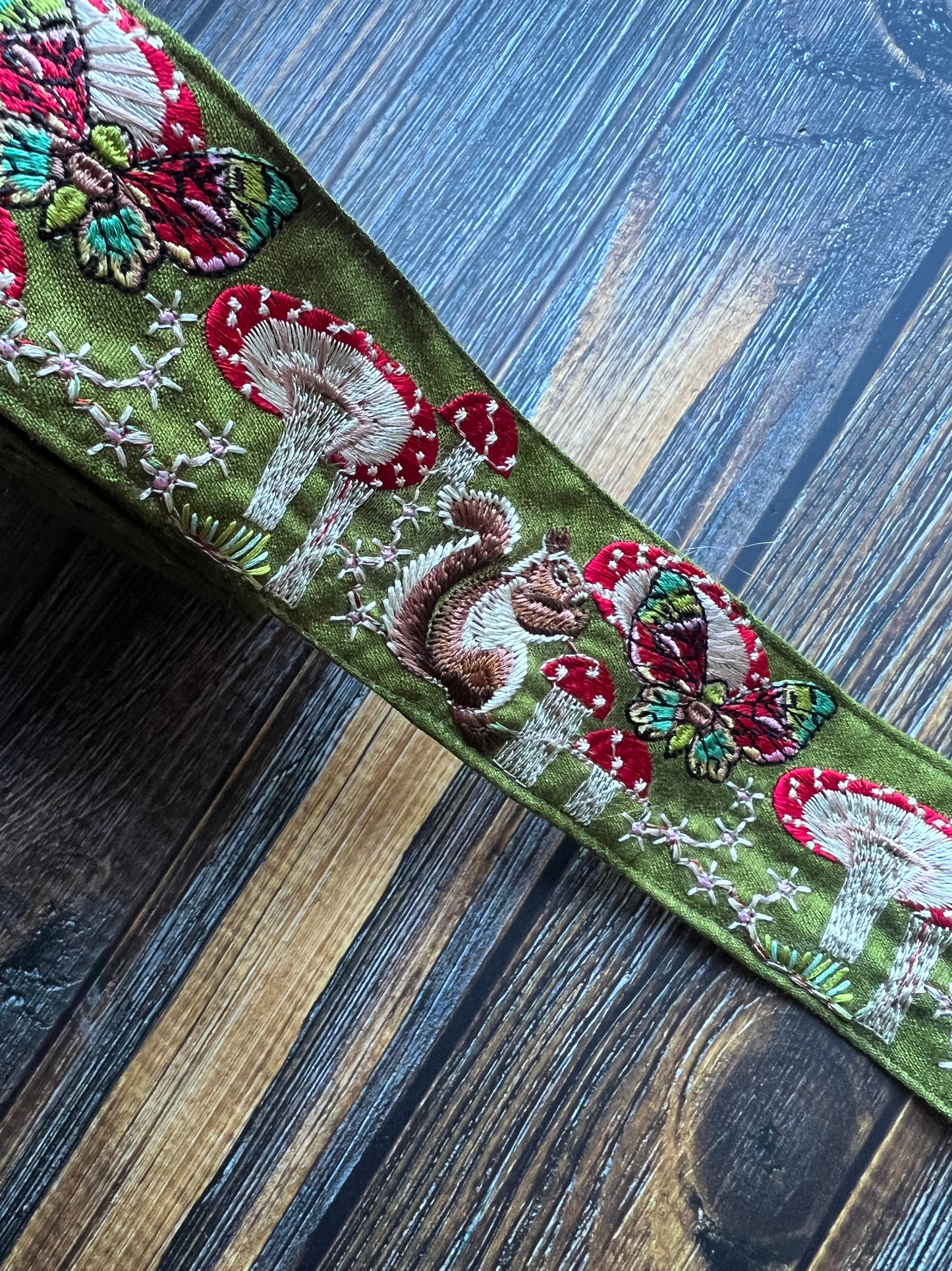 Mushroom Forest Embroidered Trim
