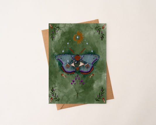 Magic Moth Greeting Card