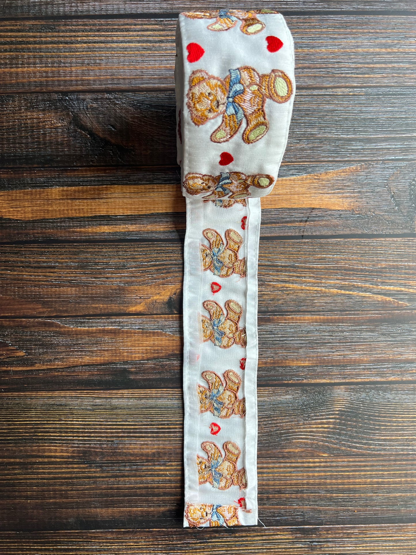 Teddy Bear Love embroidered trim