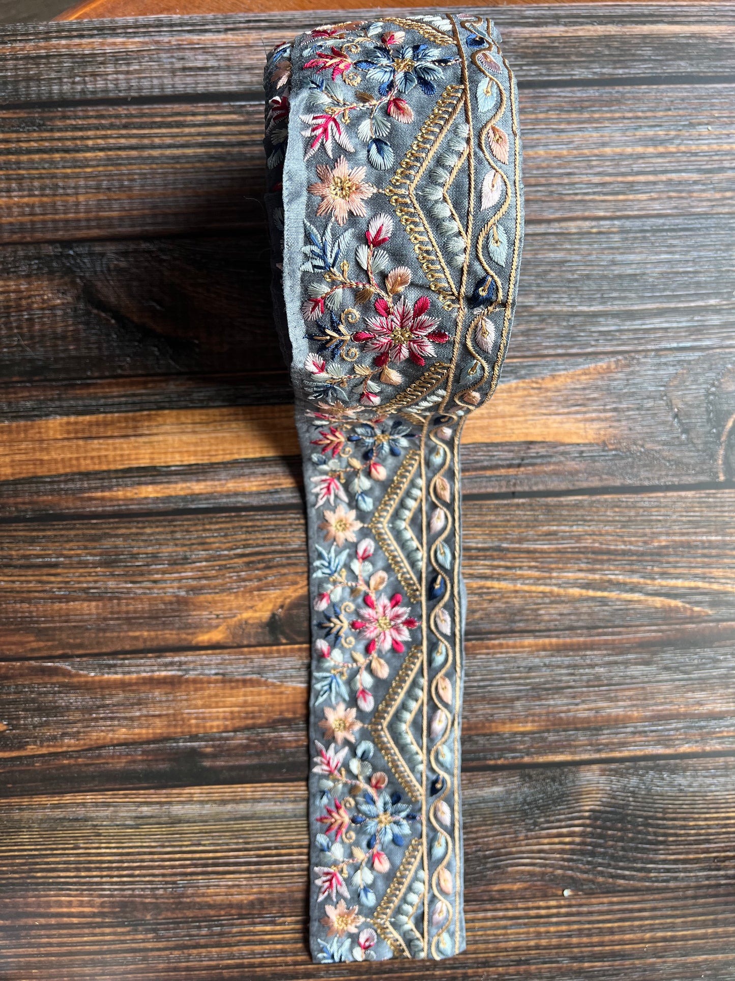 Misty Meadow Embroidered Indian Trim