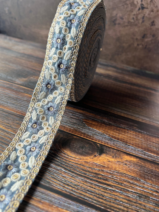 Sweet Dreams floral Indian embroidered trim