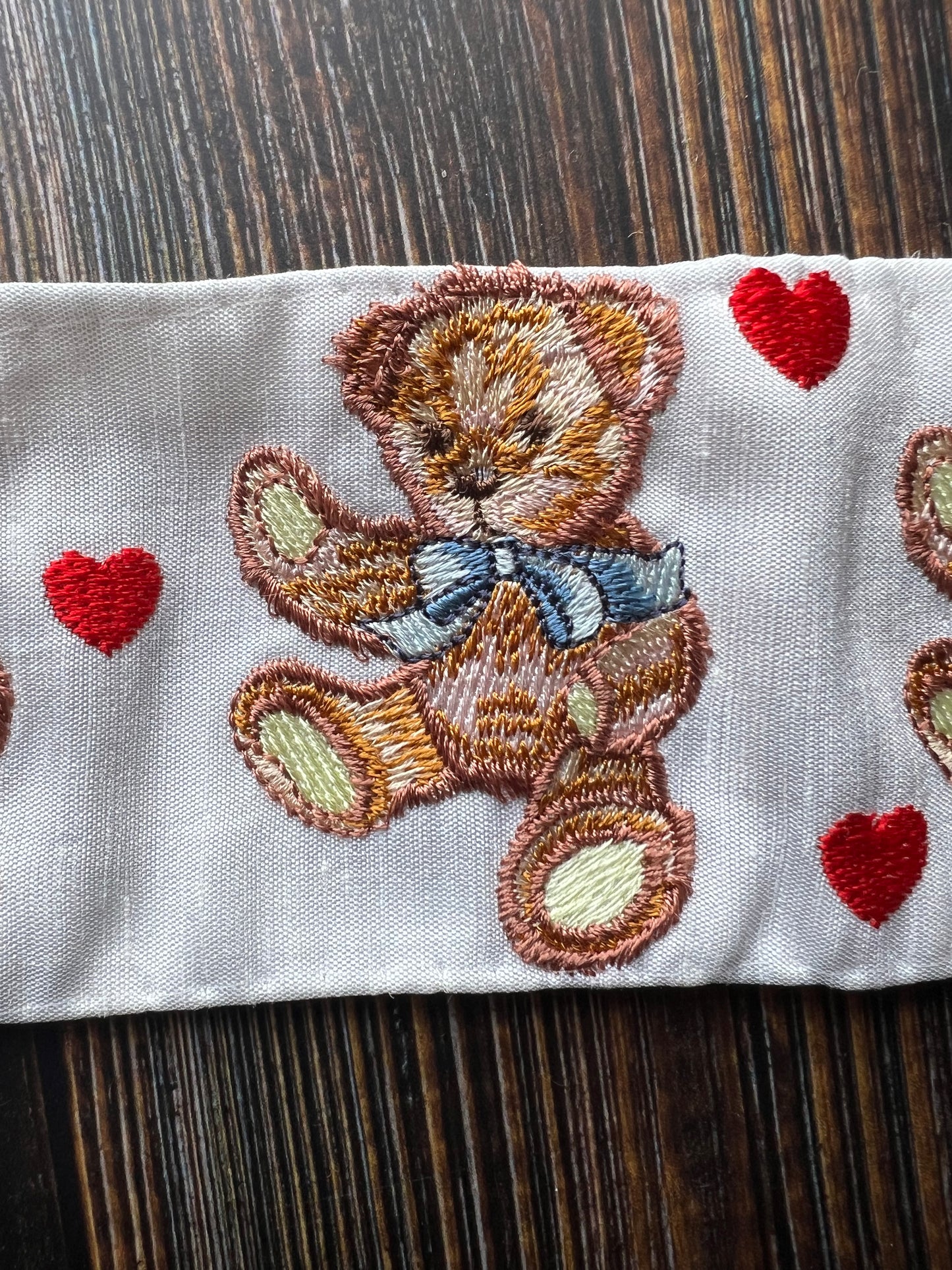 Teddy Bear Love embroidered trim