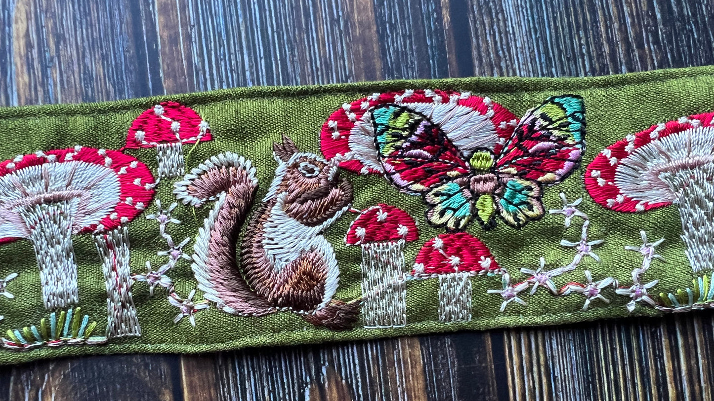 Mushroom Forest Embroidered Trim