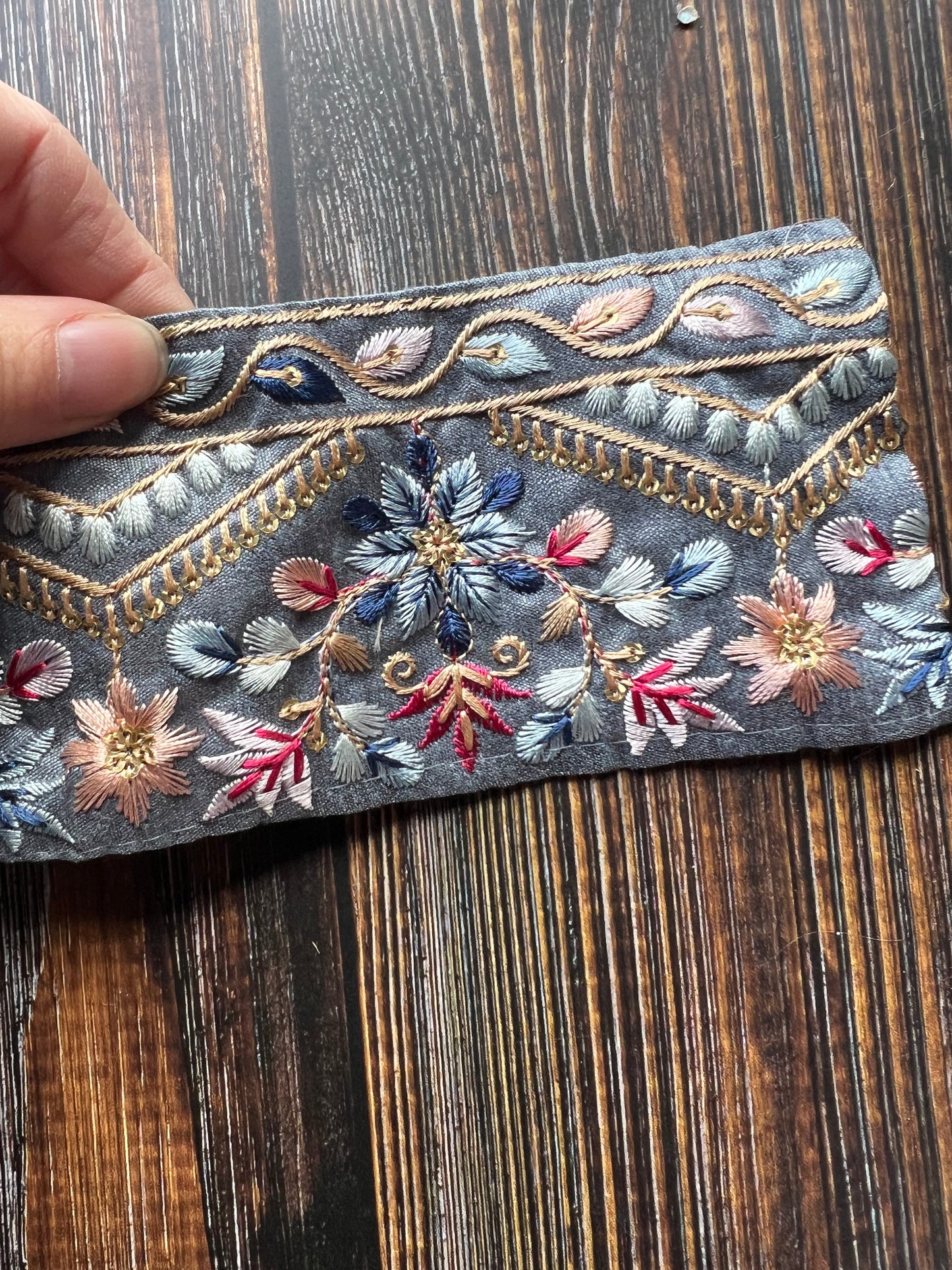 Misty Meadow Embroidered Indian Trim