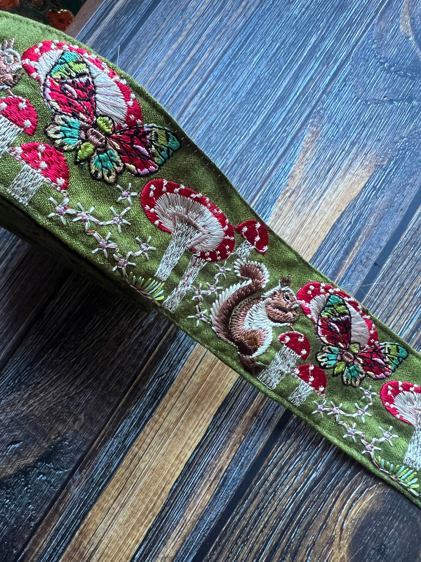Mushroom Forest Embroidered Trim