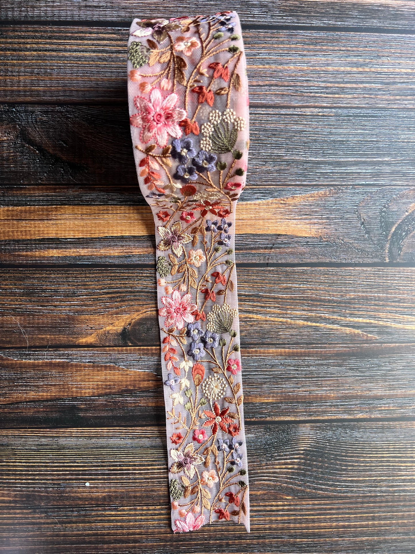 Autumn Foraging embroidered Indian trim