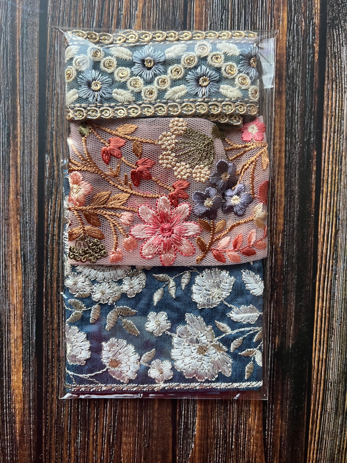Embroidered Indian Trim pack
