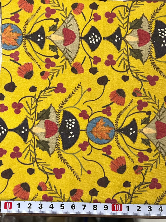 Original Pizzly Pages Mustard Foraging Fabric