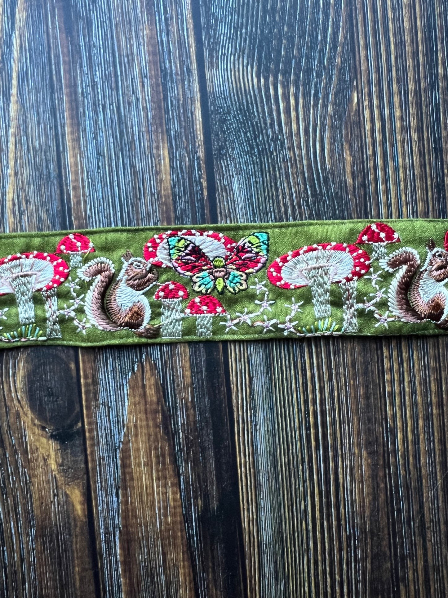 Mushroom Forest Embroidered Trim