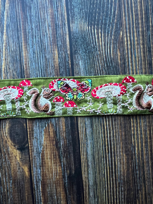 Mushroom Forest Embroidered Trim