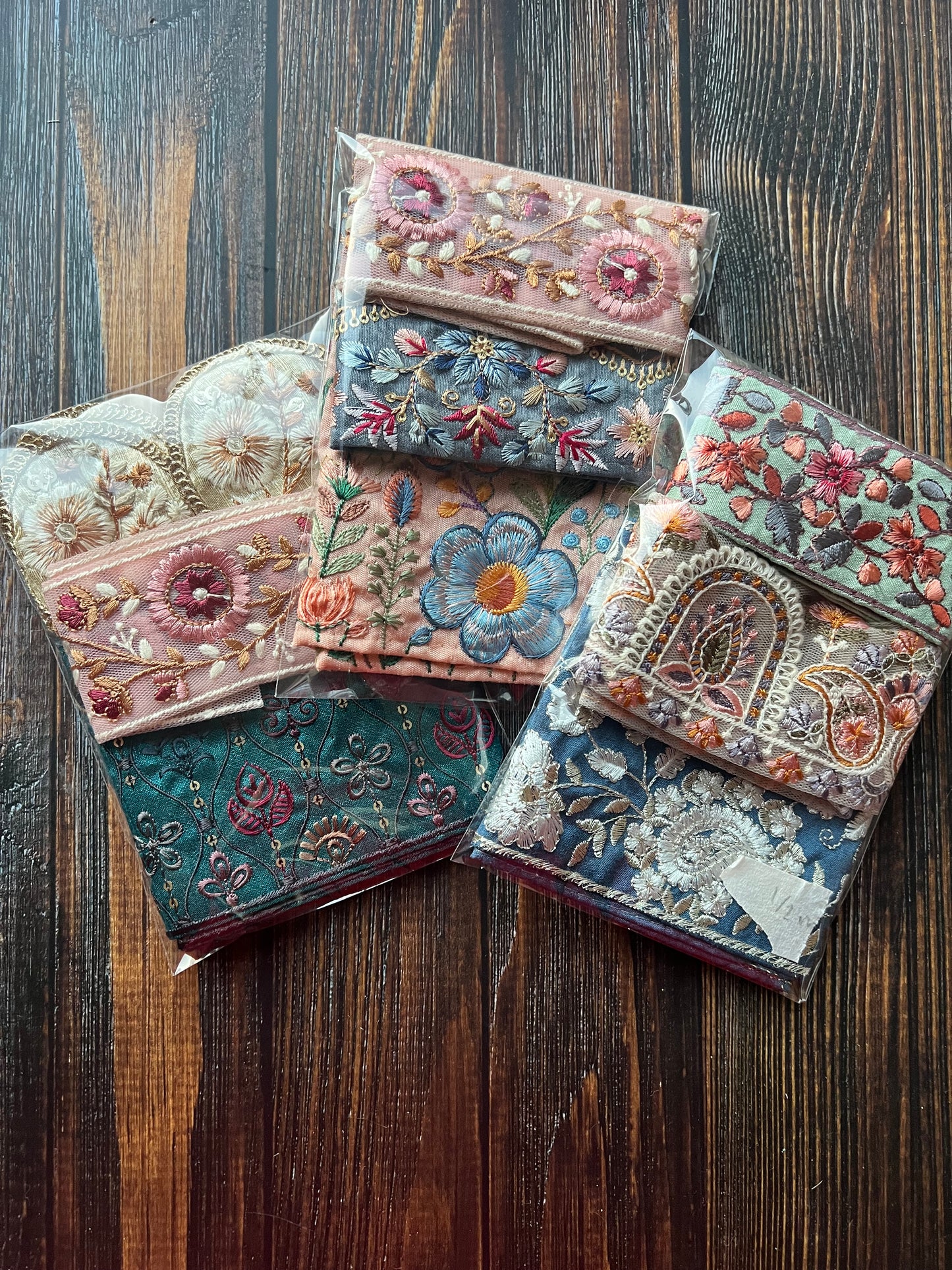Embroidered Indian Trim pack