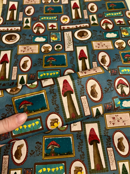 Original Pizzly Pages Mushroom Memories Fabric