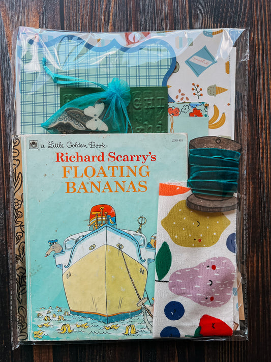 Little Golden Book Junk Journal Pack - Floating Bananas